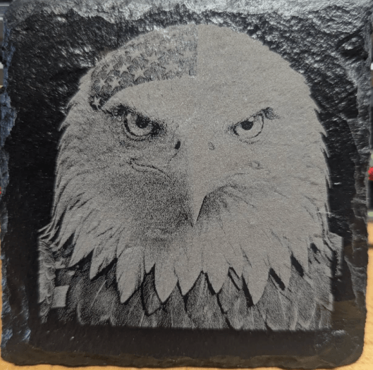 Patriotic Black Slate Coaster